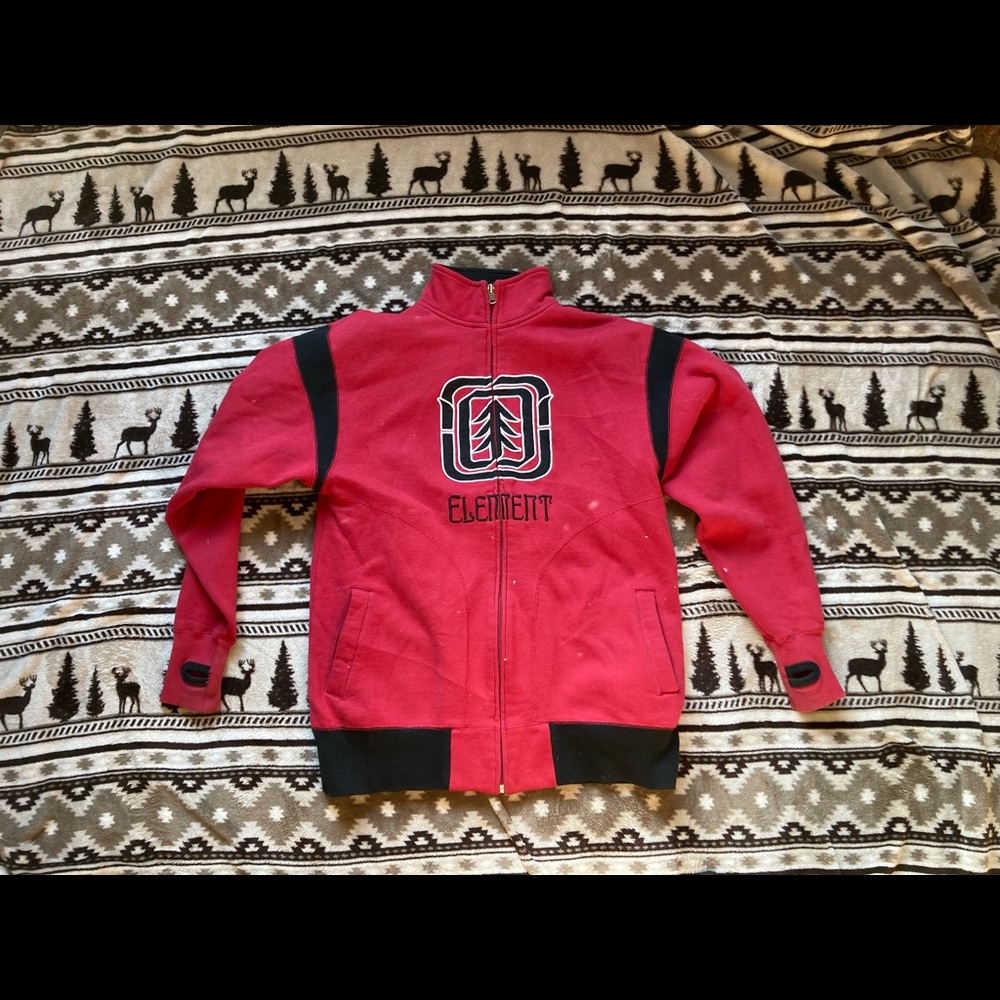 Vtg Element Sz M Full Zip Sweatshirt